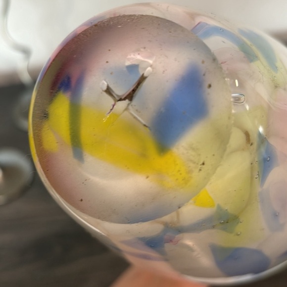 Vintage Hand Blown Glass Vase Confetti - Picture 6 of 8